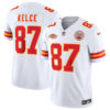 Men’s Kansas City Chiefs #87 Travis Kelce White 2023 F.U.S.E. With NKH Patch Vapor Untouchable Limited Football Stitched Jersey