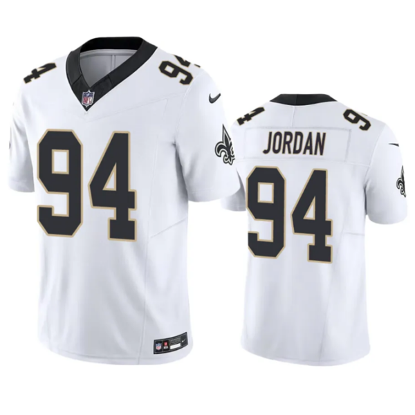 Men’s New Orleans Saints #94 Cameron Jordan White 2023 F.U.S.E. Vapor Untouchable Limited Stitched Jersey