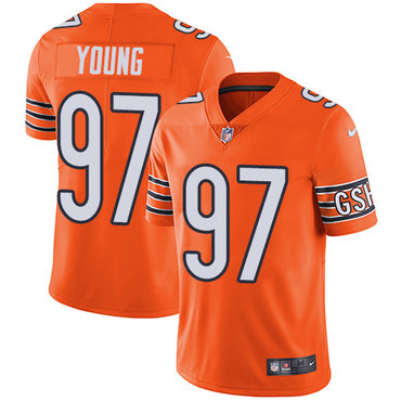 Nike Chicago Bears #97 Willie Young Orange Men’s Stitched NFL Limited Rush Jersey