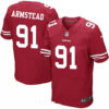 Men’s San Francisco 49ers #91 Arik Armstead Scarlet Red Team Color Stitched NFL Nike Elite Jersey