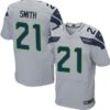 Men’s Seattle Seahawks #21 Tye Smith Gray Alternate NFL Nike Elite Jersey