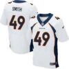 Men’s Denver Broncos #49 Dennis Smith White Retired Player NFL Nike Elite Jersey