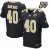 Men’s New Orleans Saints #40 Delvin Breaux Black 50th Season Patch Stitched NFL Nike Elite Jersey