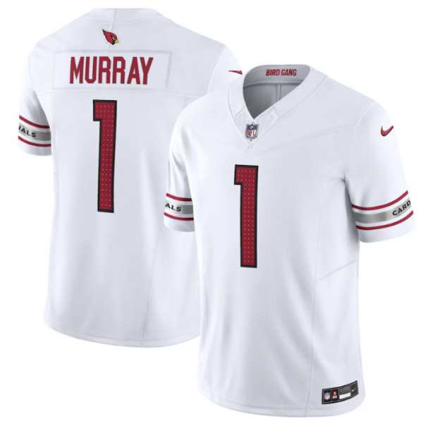 Men’s Arizona Cardinals #1 Kyler Murray White Vapor Untouchable F.U.S.E. Limited Stitched Football Jersey