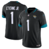 Men’s Jacksonville Jaguars #1 Travis Etienne Jr. Black 2023 F.U.S.E Vapor Untouchable Limited Football Stitched Jersey