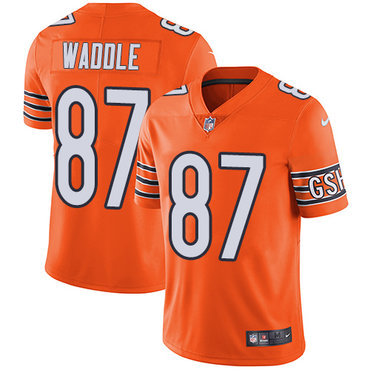 Nike Chicago Bears #87 Tom Waddle Orange Men’s Stitched NFL Limited Rush Jersey