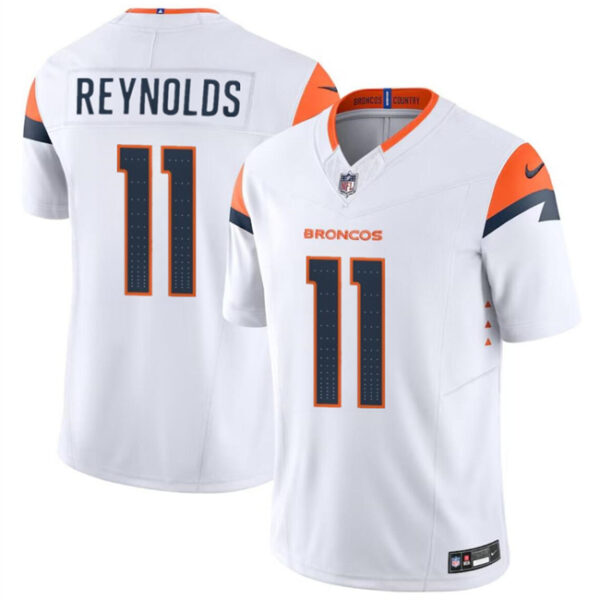 Men’s Denver Broncos #11 Josh Reynolds White 2024 F.U.S.E. Vapor Limited Football Stitched Jersey