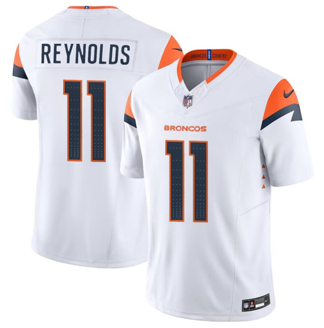 Men’s Denver Broncos #11 Josh Reynolds White 2024 F.U.S.E. Vapor Limited Football Stitched Jersey