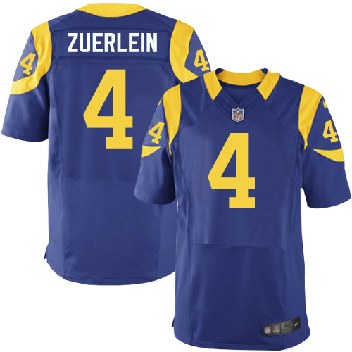 Nike Rams #4 Greg Zuerlein Royal Blue Alternate Men’s Stitched NFL Elite Jersey