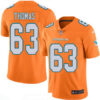 Men’s Miami Dolphins #63 Dallas Thomas Orange 2016 Color Rush Stitched NFL Nike Limited Jersey