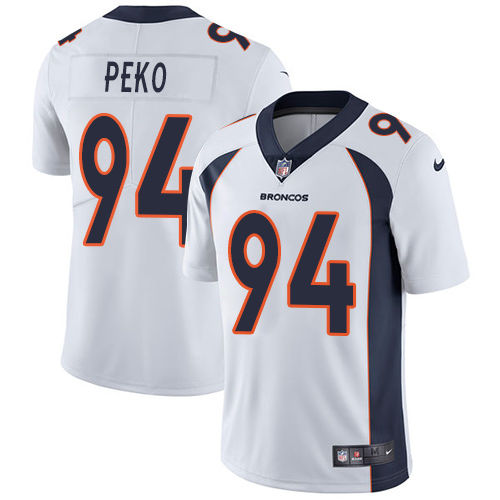 Nike Denver Broncos #94 Domata Peko White Men’s Stitched NFL Vapor Untouchable Limited Jersey