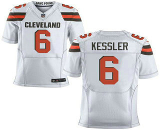 Men’s Cleveland Browns #6 Cody Kessler White Men’s Stitched NFL New Elite Jersey