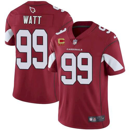Men’s Arizona Cardinals 2022 #99 J.J. Watt Red With 4-star C Patch Vapor Untouchable Limited Stitched NFL Jersey