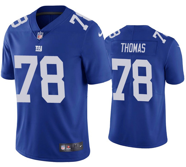 Men’s New York Giants #78 Andrew Thomas 2020 Blue Vapor Untouchable Limited Stitched Jersey