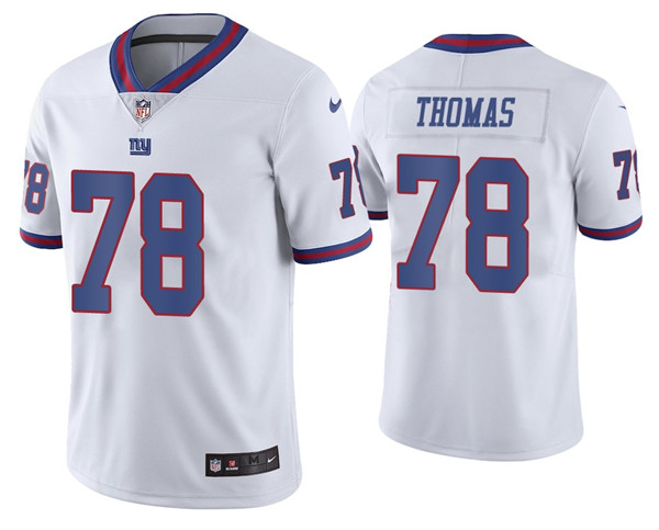 Men’s New York Giants #78 Andrew Thomas 2020 White Color Rush Stitched Jersey