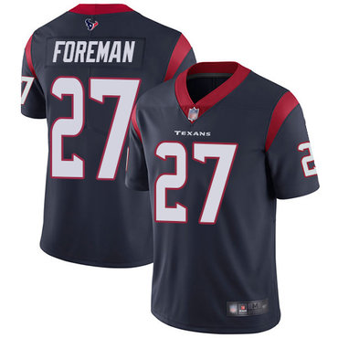 Texans #27 D’Onta Foreman Navy Blue Team Color Men’s Stitched Football Vapor Untouchable Limited Jersey