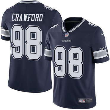 Nike Dallas Cowboys #98 Tyrone Crawford Navy Blue Team Color Men’s Stitched NFL Vapor Untouchable Limited Jersey