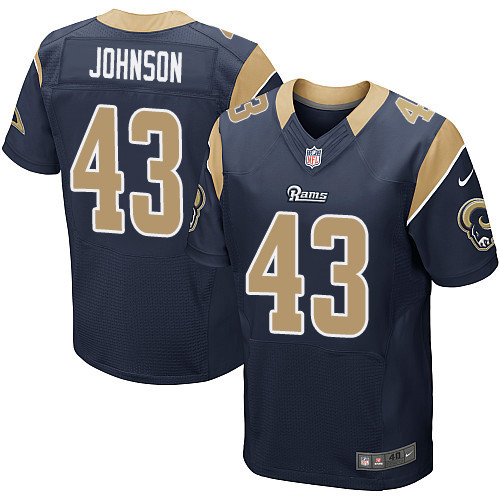 Nike Rams #43 John Johnson Navy Blue Team Color Men’s Stitched NFL Elite Jersey