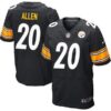 Men’s Pittsburgh Steelers #20 Will Allen Black Team Color NFL Nike Elite Jersey