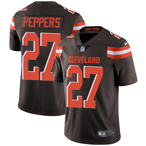 Nike Cleveland Browns #27 Jabrill Peppers Brown Team Color Men’s Stitched NFL Vapor Untouchable Limited Jersey