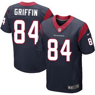 Men’s Houston Texans #84 Ryan Griffin Navy Blue Team Color NFL Nike Elite Jersey