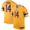 Nike Minnesota Vikings 14 Stefon Diggs Gold Inverted Legend Jersey