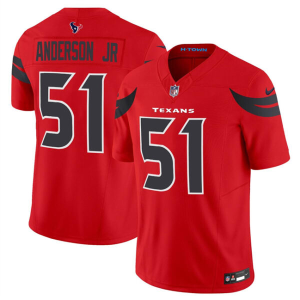 Men’s Houston Texans #51 Will Anderson Jr. Red 2024 Alternate Vapor F.U.S.E. Limited Football Stitched Jersey