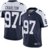 Nike Dallas Cowboys #97 Taco Charlton Navy Blue Thanksgiving Men’s Stitched NFL Vapor Untouchable Limited Throwback Jersey