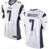 Men’s New England Patriots #7 Jacoby Brissett NEW White Road Stitched NFL Nike Elite Jersey