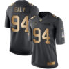 Nike New England Patriots #94 Kony Ealy Black Men’s Stitched NFL Limited Gold Salute To Service Jersey