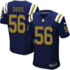 Men’s New York Jets #56 Demario Davis Navy Blue Alternate NFL Nike Elite Jersey