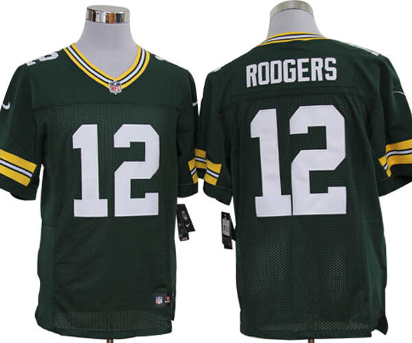 Size 60 4XL-Aaron Rodgers Green Bay Packers #12 Green Stitched Nike Elite NFL Jerseys