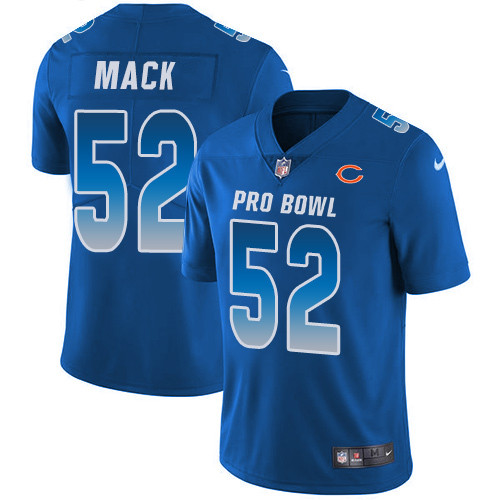 Nike Chicago Bears #52 Khalil Mack Royal Men’s Stitched NFL Limited NFC 2019 Pro Bowl Jersey