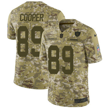 Nike Raiders #89 Amari Cooper Camo Men’s Stitched NFL Limited 2018 Salute To Service Jersey