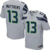 Men’s Seattle Seahawks #13 Chris Matthews Gray Alternate NFL Nike Elite Jersey
