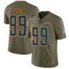 Chargers #99 Jerry Tillery Olive Men’s Stitched Football Limited 2017 Salute to Service Jersey