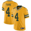 Nike Green Bay Packers #4 Brett Favre Yellow Men’s Stitched NFL Limited Rush Jersey
