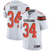 Nike Cleveland Browns #34 Carlos Hyde White Men’s Stitched NFL Vapor Untouchable Limited Jersey