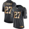 Nike Houston Texans #27 D’Onta Foreman Black Men’s Stitched NFL Limited Gold Salute To Service Jersey