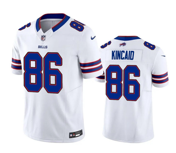 Men’s Buffalo Bills #86 Dalton Kincaid White 2023 Draft Vapor Untouchable Stitched Football Jersey