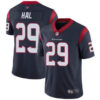 Texans #29 Andre Hal Navy Blue Team Color Men’s Stitched Football Vapor Untouchable Limited Jersey