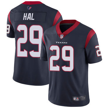 Texans #29 Andre Hal Navy Blue Team Color Men’s Stitched Football Vapor Untouchable Limited Jersey