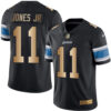 Nike Lions #11 Marvin Jones Jr Black Men’s Stitched NFL Limited Gold Rush Jersey