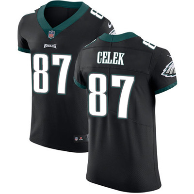 Men’s Nike Philadelphia Eagles #87 Brent Celek Black Alternate Stitched NFL Vapor Untouchable Elite Jersey