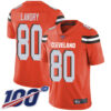 Nike Browns #80 Jarvis Landry Orange Alternate Men’s Stitched NFL 100th Season Vapor Limited Jersey