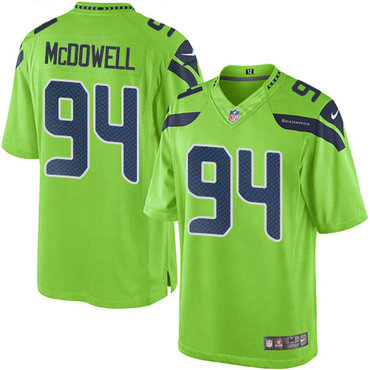 Nike Seattle Seahawks #94 Malik McDowell Green Men’s Stitched NFL Limited Rush Jersey