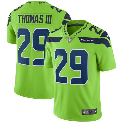 Nike Seattle Seahawks #29 Earl Thomas III Green Men’s Stitched NFL Limited Rush Jersey