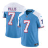 Men’s Tennessee Titans #7 Malik Willis Blue White 2023 F.U.S.E. Vapor Limited Throwback Football Stitched Jersey