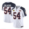 Men’s Chicago Bears #54 Brian Urlacher White Navy 2023 F.U.S.E. With 4-star C PatchThrowback Limited Football Stitched Game Jersey