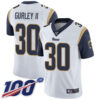 Rams #30 Todd Gurley II White Men’s Stitched Football 100th Season Vapor Limited Jersey